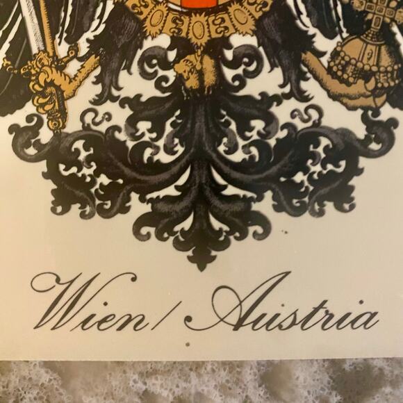 Vintage Collector Ceramic Tile Trivet 6 x 6 Wien (Vienna) Austria Coat of Arms - Picture 3 of 5